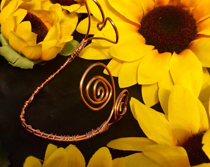 AGAPE- Adjustable Copper Wire Heart Bracelet