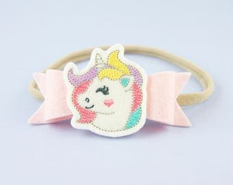 Unicorn Headband | Cute Newborn Headband | Baby Girl Headband | Unicorn Feltie | Unicorn Accessory | Handmade Baby Hair Accessory