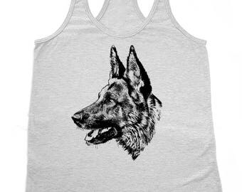 German Shepherd Racerback Tank Top