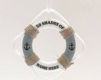 50 Shades of Grey Party, Bachelorette Party Favors, Funny Party Favors,Nautical Party, Favors, Yacht Party, Yacht Club, MiniLifeRings