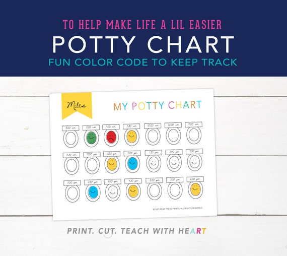 Bathroom/Potty Training Chart Tracker by SaturdayPressPrints