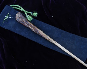 Snatcher's Wand - hand made wooden wand with custom carry bag, Harry Potter wand, wood wand, custom wand