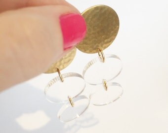 Traffic Light Clear Earrings