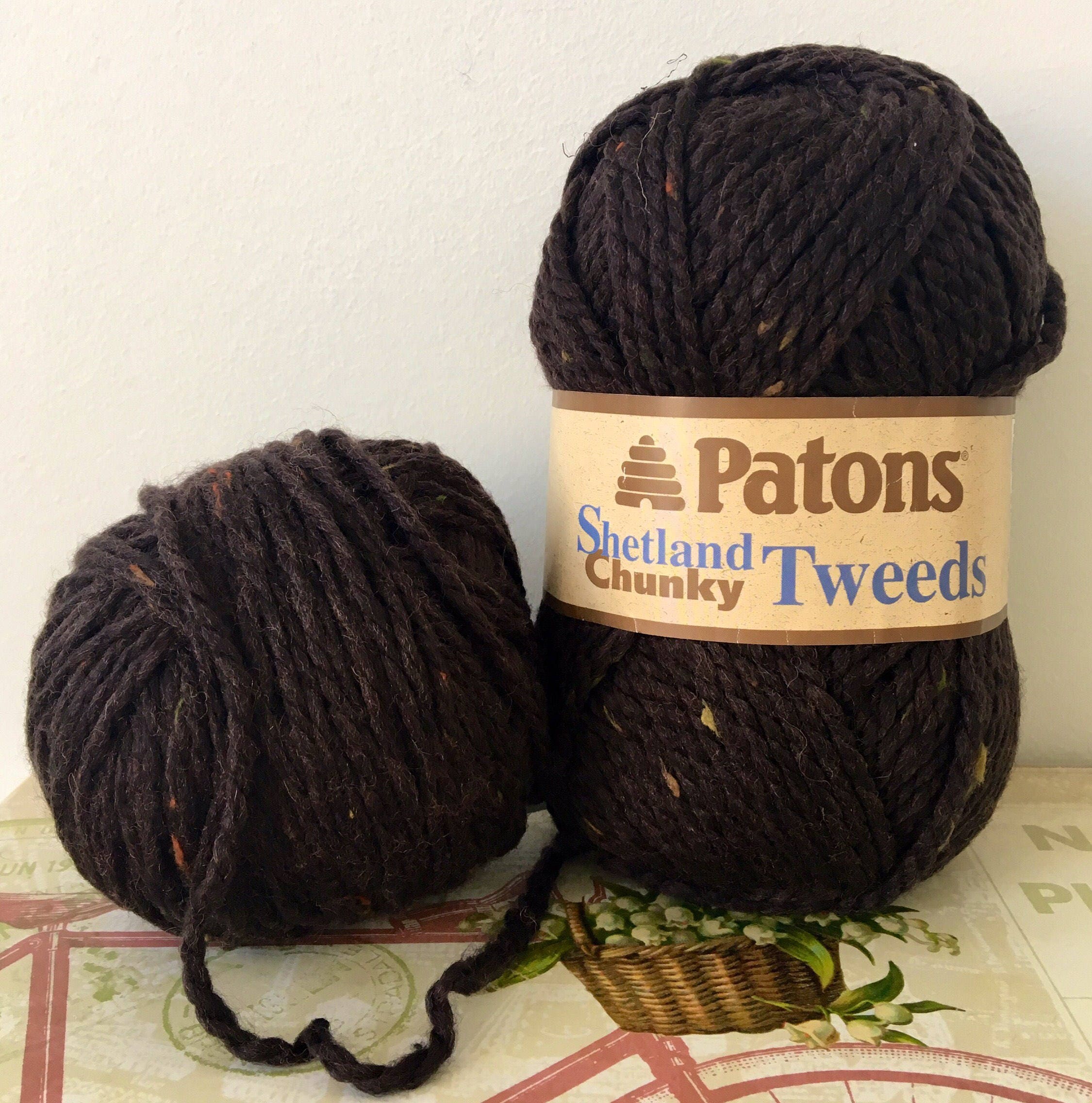 Patons Shetland Chunky Tweeds Yarn Bulky 5 Yarn Brown Chunky