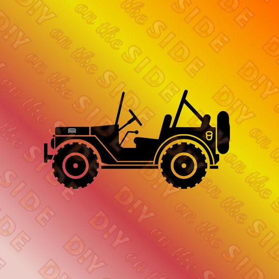 SVG Cut File Jeep Side ViewInstant Download
