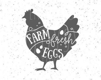 farm fresh eggs svg chicken chick country life file