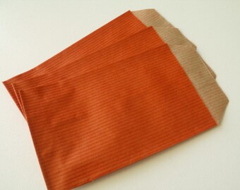10 7 cm * 11 cm Orange Kraft gift bags pouches