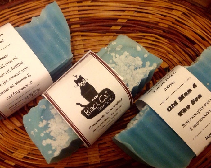 Old Man & the Sea Book Soap- Vegan Soap, Handmade Soap, Natural Soap, Cold Process Soap, Handcrafted Soap