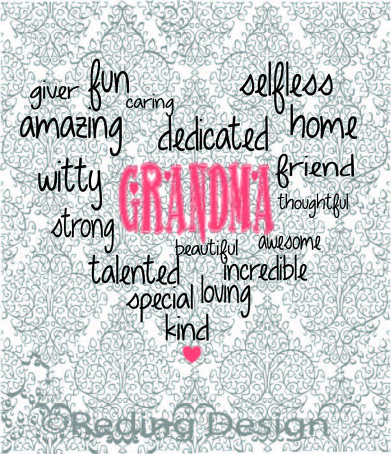 Download Grandma Word Heart SVG DXF Png Digital Cut File