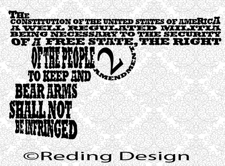 Download 2nd Amendment Digital Cut File SVG and DXF by RedingDesign ...