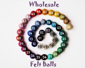 25 pieces - 3cm FELT BALLS - Beads 3cm 30mm (1.18 inch)