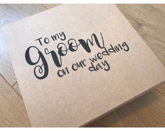 Groom gift box, gift for groom, husband gift, wedding present box, personalised box