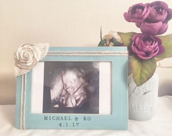 Baby picture frame, personalized baby gift, new baby gift, baby gift, new mom gift, baby frame, new grandma gift, ultrasound frame,