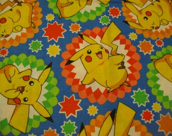 SHIPS FREE in usa Pokemon Fabric - Pikachu Cartoon Characters