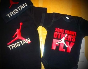Baby Jordan design Onesie Set personalized baby items