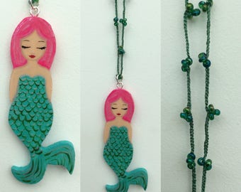 Mermaid necklace at crochet necklace zoownatas