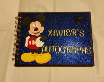 Disney Autograph Book, Personalized, Mickey Mouse Autograph Book, Disney Keepsake Book, Disney Vacation