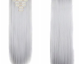 Grey hair extension  Etsy