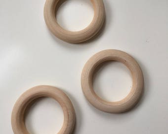 55MM Wooden teething rings*wooden teether*natural wood