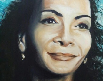 Oil portrait of a woman - Gianina Facio, original