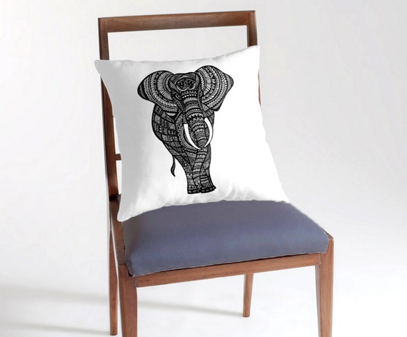 elephant print pillow