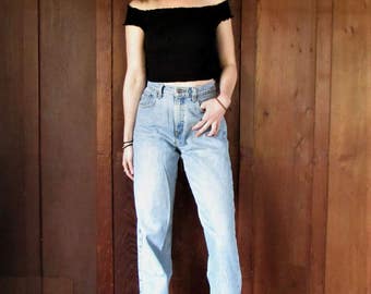 80s Levis 560 /27 / 4 High Waist, 1980s, Made in the USA, Faded Mom Jeans