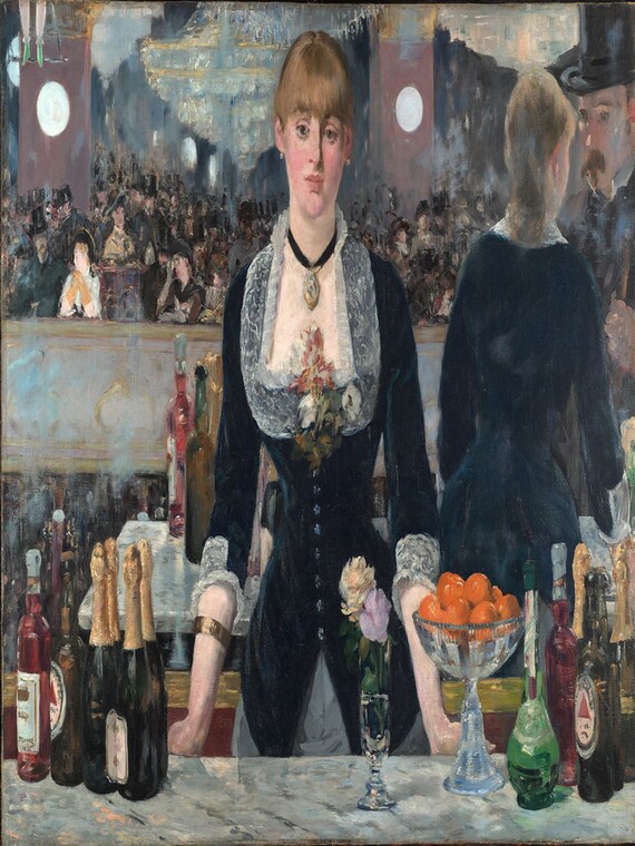 Édouard Manet : A Bar at the Folies-Bergère 1882 Canvas