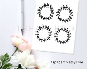 Decorative Full Garland - Bullet Journal & Planner Stickers - 4 stickers