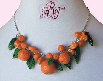 Pinup Oranges Rockabilly Necklace