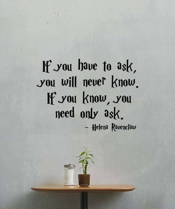Helena Ravenclaw Zitat Harry Potter Wall Decal Film Schriftzug