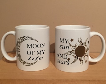 Game of thrones mugs, game of thrones gift, Valentine's Day gift, Valentine's gift, quirky mugs, his and her mugs, his and hers gift, mugs