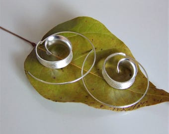 Brushed silver earrings. Brushed Silver Jewellery. Silver Jewellery. Polished Silver earrings. Silver jewelry.