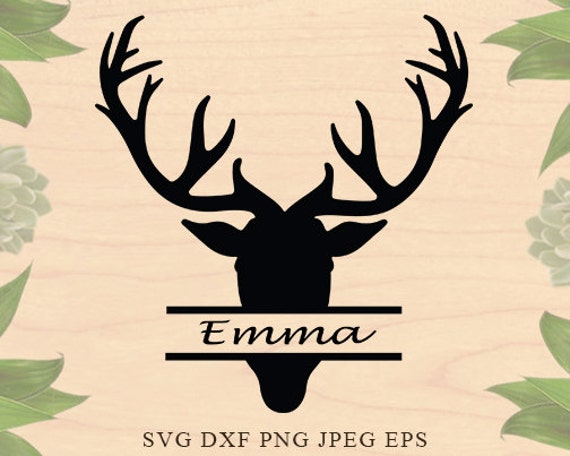 Download Deer SVG Split monogram svg Christmas svg Reindeer EPS Dxf ...