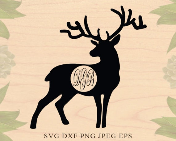 Download monogram SVG animal monogram SVG Deer svg Deer monogram