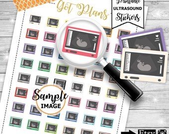 Ultrasound Stickers, Pregnancy Planner Stickers, Ultrasound Printable Stickers, Ultrasound Scan Stickers, Appointment Stickers for Planners