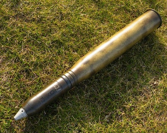 German tank shell "5cm Sprgr. Patr 38" wooden replica - Military decor and collectibles Military gift Teenage room decor Office military