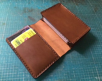 Items similar to Shell cordovan + vegetable tanned leather wallet men ...