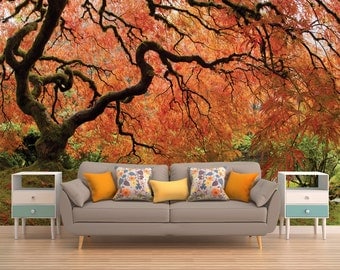 Tree Wallpaper, Forest Wallpaper, Tree Wall Mural, Nature Wall Mural, Nature Wallpaper, Forest Wall Covering, Forest Wall Mural, Forest