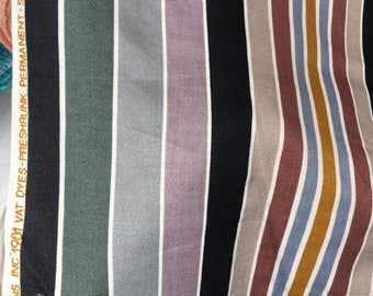 Vintage 1981 - 5th Avenue Designs Stripe Fabric