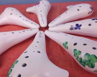 Ocarina with real flower
