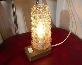2 x bubbleglas bedside lamps pop art lamps 70