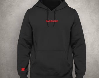 Paranoid - Black Hoodie - Red - Anti Social Social Club - Tally - Free UK Delivery!