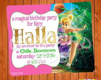 Items similar to Tinkerbell Printable Birthday Party Invitation ...