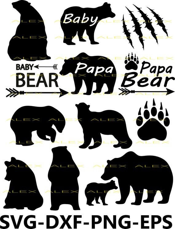 Download 70% OFF Bear SVG Bear Silhouette png eps svg dxf Bear