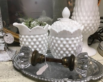 Vintage Glass Door Knob, Antique Hardware,
