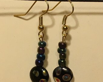 Multi color dangle earrings