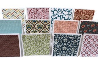 Assorted Mini Cards, Thank you Cards, Note cards, Gift Tags, Lunch Box Notes, 3x3 inch cards, Note Card Set, Set of 12