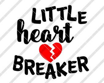 Little Heart Breaker SVG, DXF, png, eps files, for cutting machines Silhouette, Cameo, Cricut, die cut