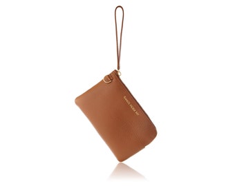 Zip Wristlet - Zeta (Camel/Gold)