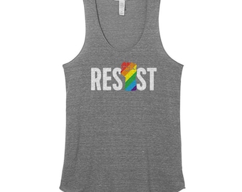 LGBTQ Resist Shirt | Women's Tank Top | LGBT Shirt | Gay Pride Tank Top | LGBTQ Pride Shirt | Resistance Shirt | Resist Tank Top
